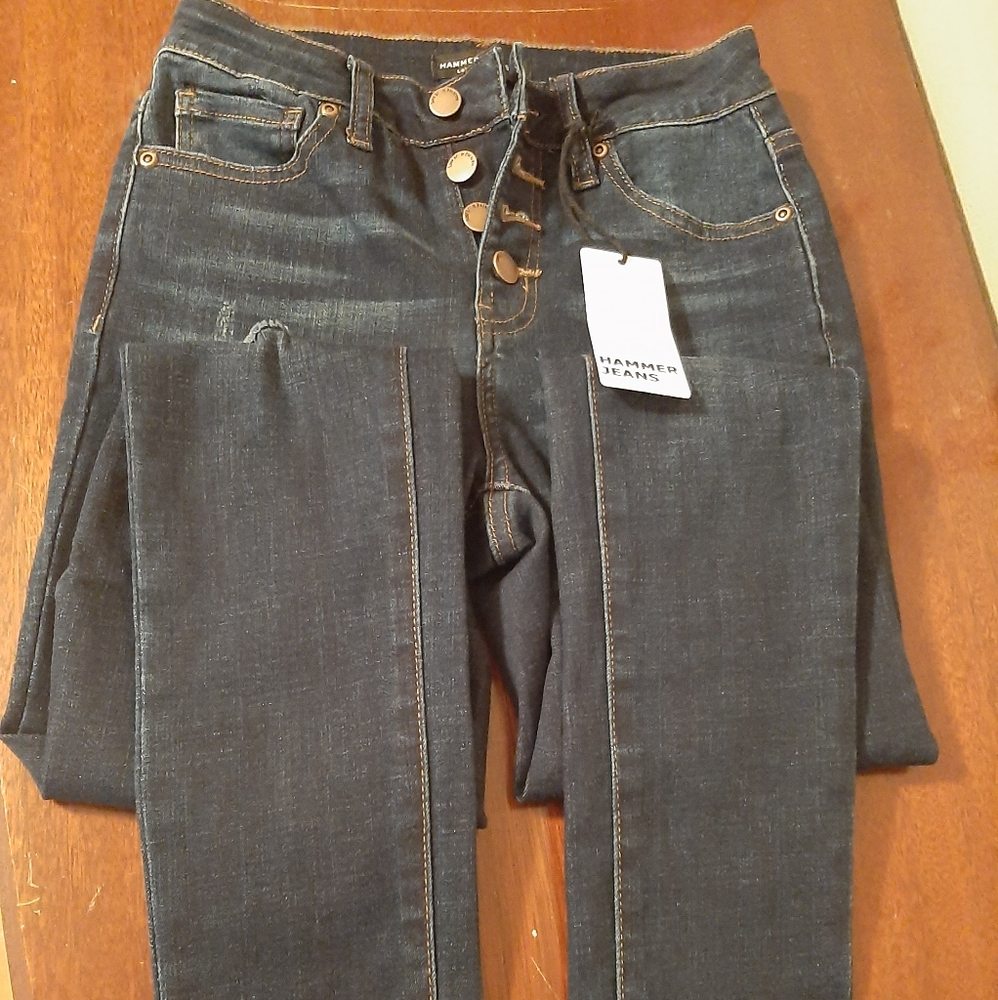 Dark wash hammer jeans (size 5)
